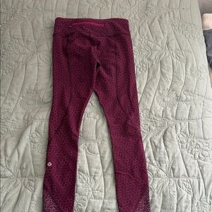 Lululemon Athletica Maroon Leggings
